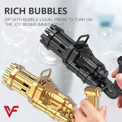 Kids Gatling Bubble Gun Toys Summer Automatic Soap Water Gatling Bubble Machine Children Indoor Outdoor Toy Blower Bubble