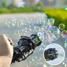 Kids Gatling Bubble Gun Toys Summer Automatic Soap Water Gatling Bubble Machine Children Indoor Outdoor Toy Blower Bubble